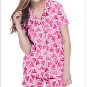 Munki Munki Pink Shorts Pajama Set - Size Small